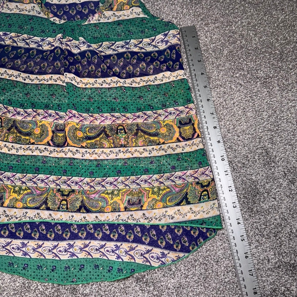 Teen Bell Sheer Multicolor Patterned Razorback Tank Top - Picture 4 of 7